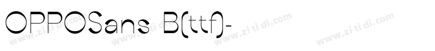 OPPOSans B(ttf)字体转换